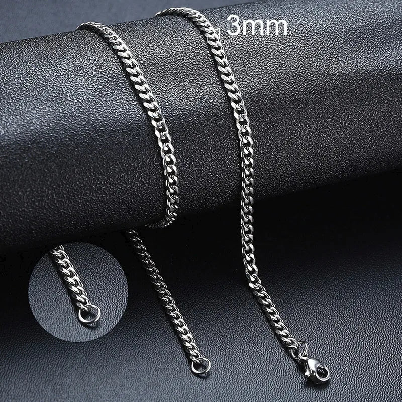 Stainless Steel Cuban Link Chain Necklace