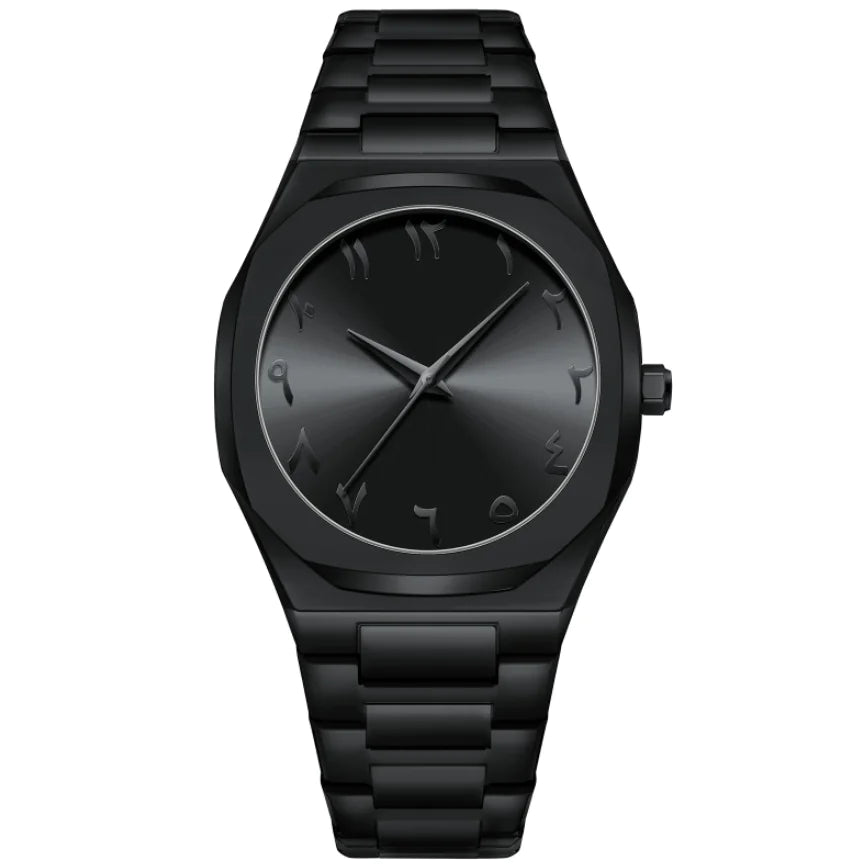 Men's Alloy Arabic Dial Waterproof Watch