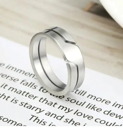 Sleek Unisex Stainless Steel Glossy Fashion Ring
