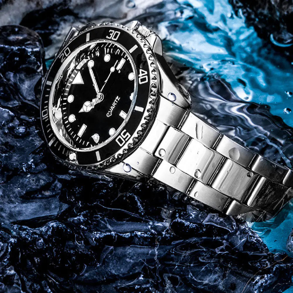 Waterproof Stainless Steel Alloy Men's Quartz Watch