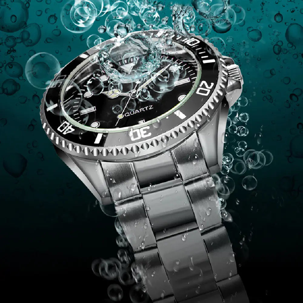 Waterproof Stainless Steel Alloy Men's Quartz Watch