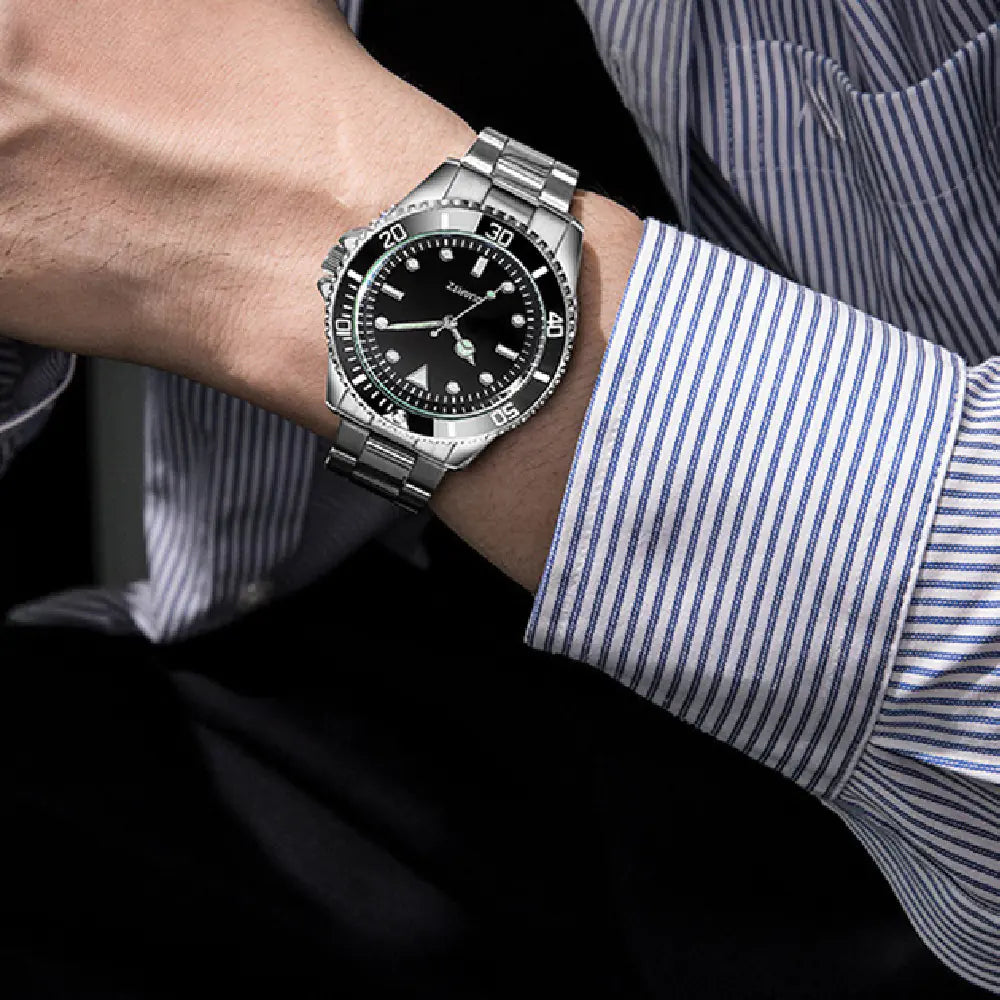 Waterproof Stainless Steel Alloy Men's Quartz Watch